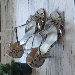 Zu snake skin pattern weddinghigh heels stilletos shoe size 10